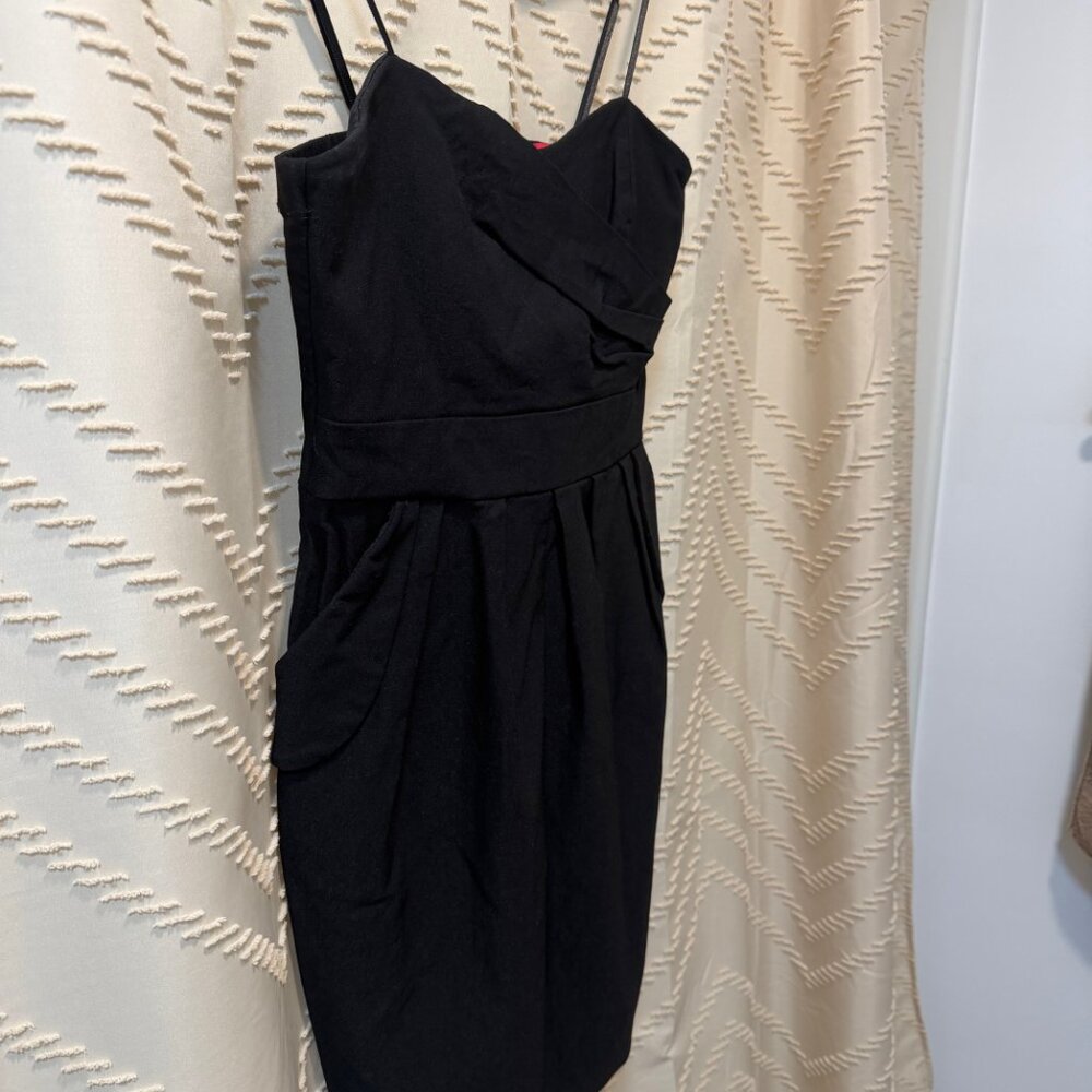 Ruby Fox Black Cocktail Dress Size 13 Y2K Strapless Made USA - Picture 2 of 10